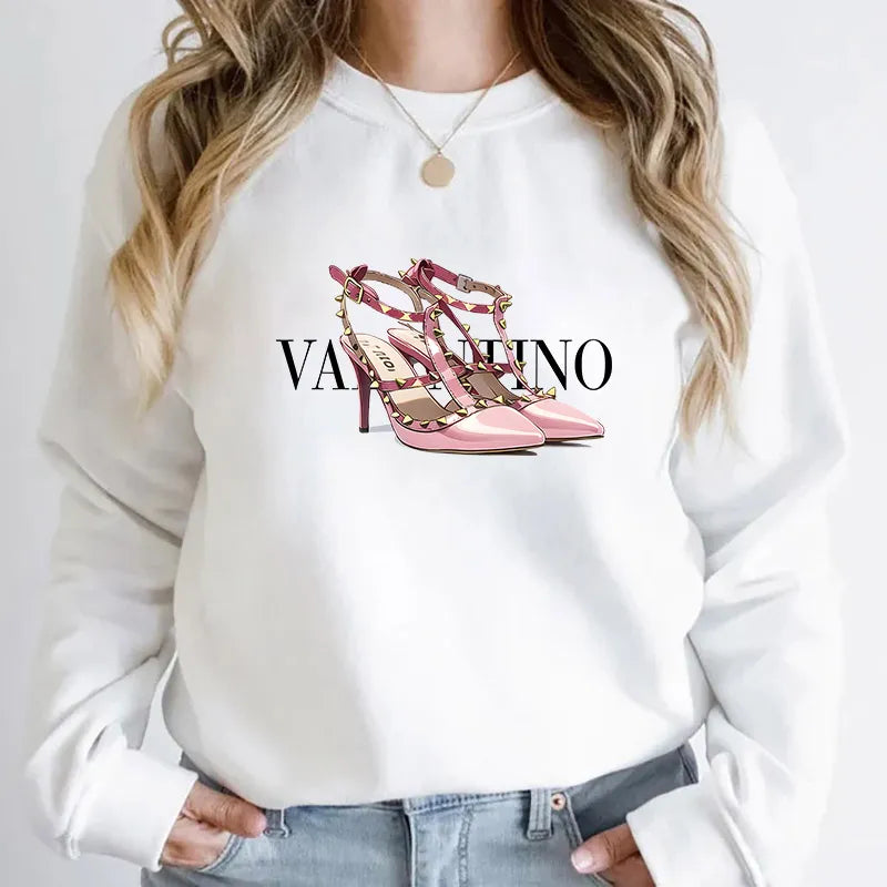 Sweatshirt Brand Printed Pullover Thickened Autumn and Winter Loose Hoodie Long Sleeve Women's Clothing