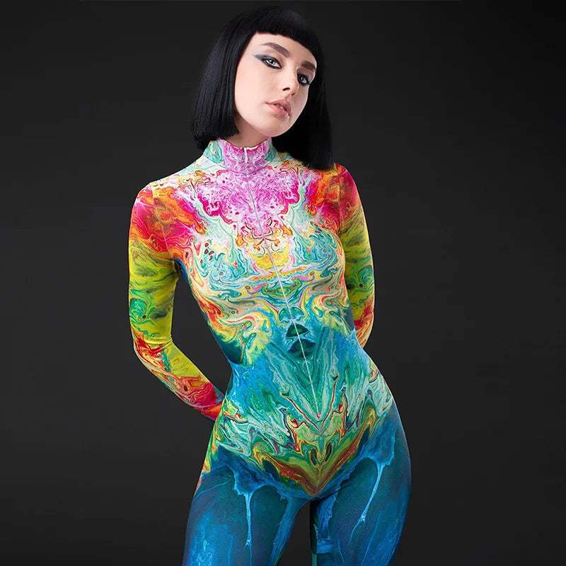 Hawthaw Women 2024 Spring Autumn Long Sleeve Streetwear Bodycon Jumpsuit Overall One Piece Outfit Wholesale Items For Business