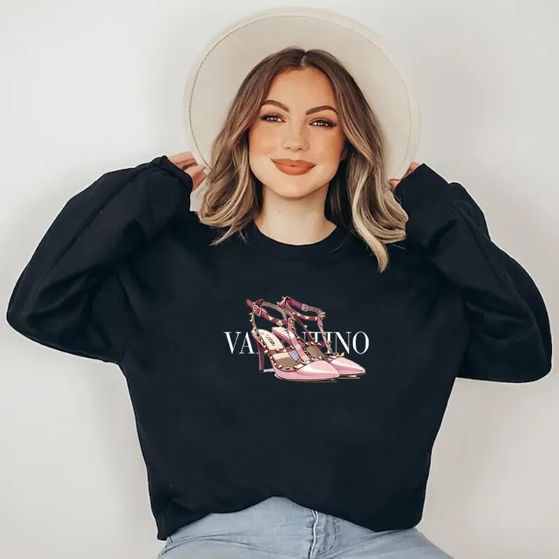 Sweatshirt Brand Printed Pullover Thickened Autumn and Winter Loose Hoodie Long Sleeve Women's Clothing
