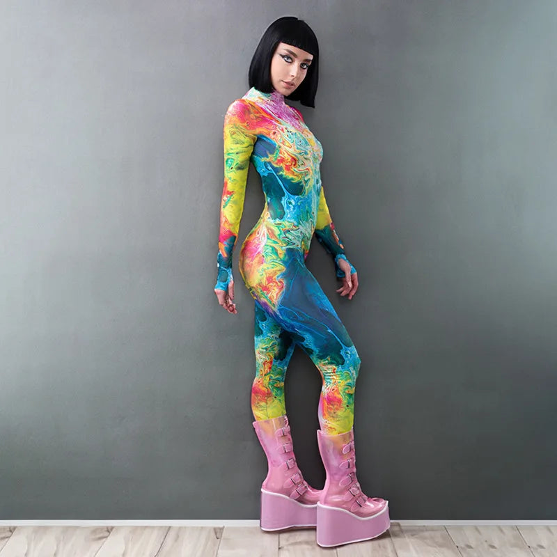 Hawthaw Women 2024 Spring Autumn Long Sleeve Streetwear Bodycon Jumpsuit Overall One Piece Outfit Wholesale Items For Business