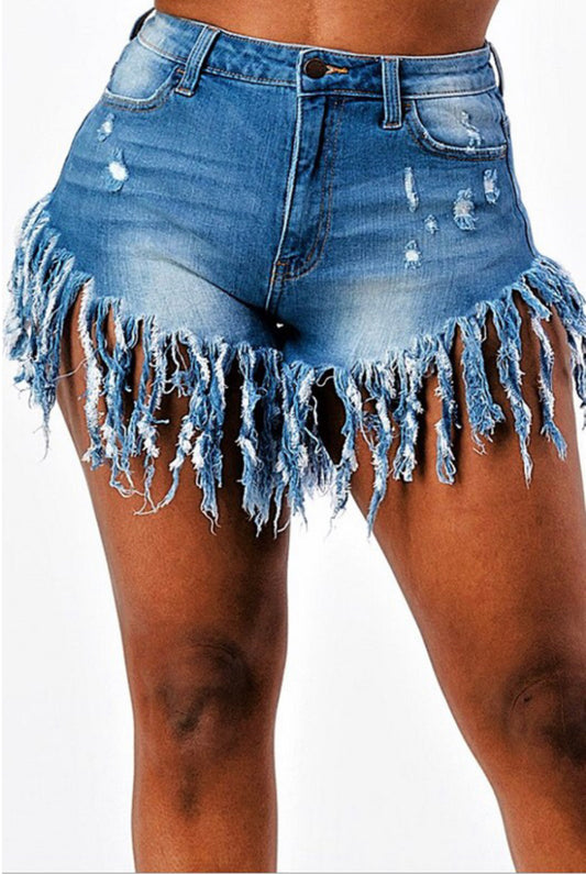 fringe denim 